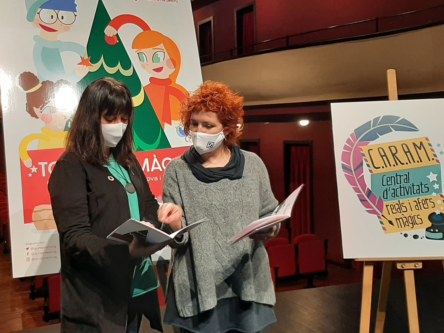 Olga Arnau i Mercè Mateo, aquest matí